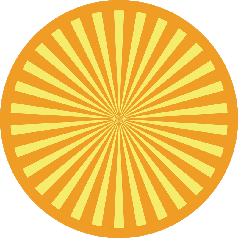 Sunburst kör alakú tömb vinil szőnyeg csíkos - TenStickers