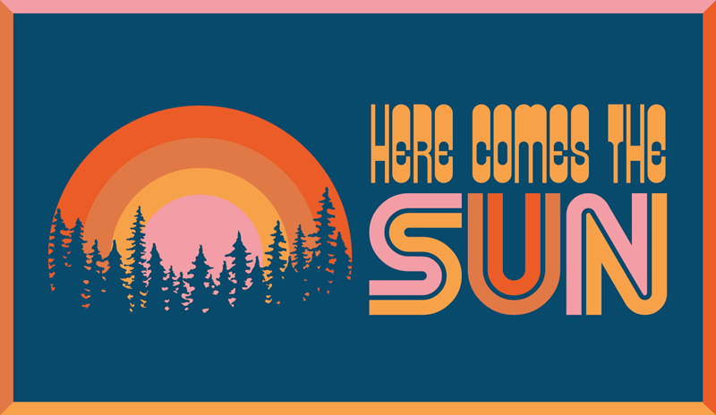 Vintage sun egyedi szőnyeg design - TenStickers