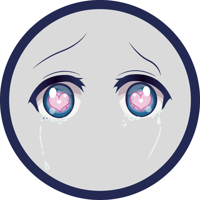 Síró anime szemek tini vinyl szőnyeg - TenStickers
