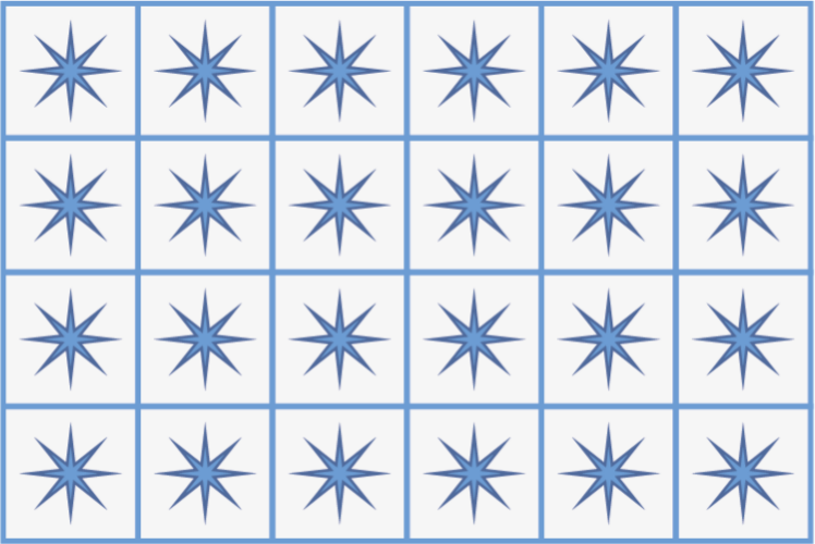 Kék csillag csempe vinil szőnyeg - TenStickers