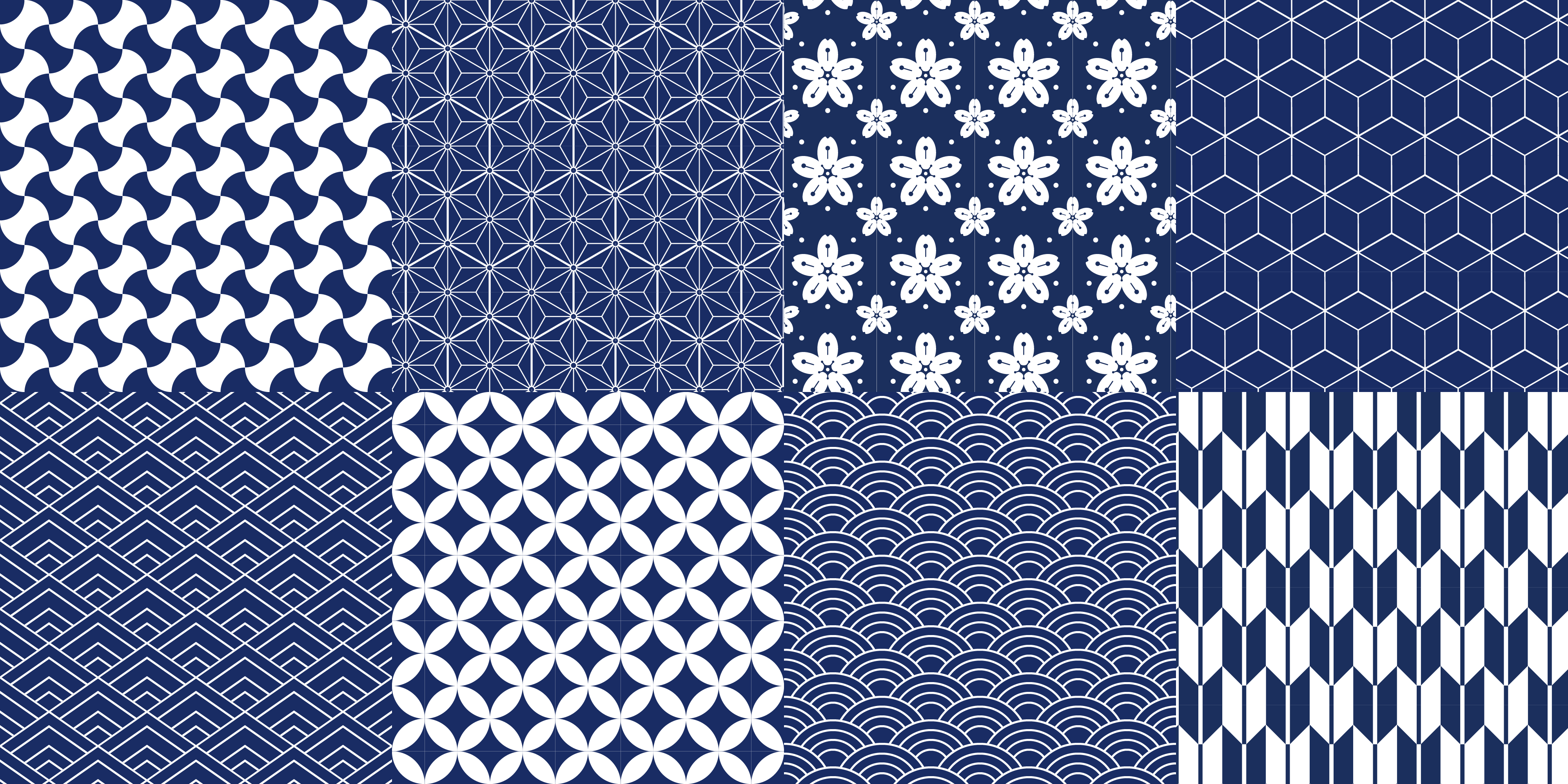 összetett kék és fehér csempe vinyl szőnyeg - TenStickers