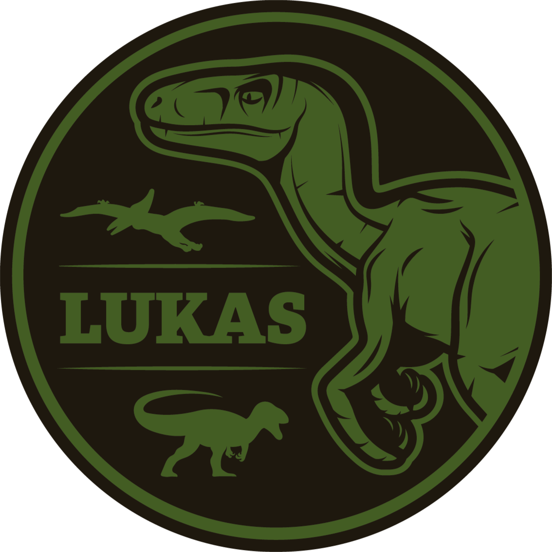 Dinoszaurusz raptor szöveggel állati szőnyeg - TenStickers