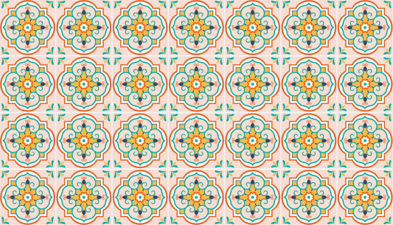 Színes mozaik csempe vinil szőnyegek - TenStickers