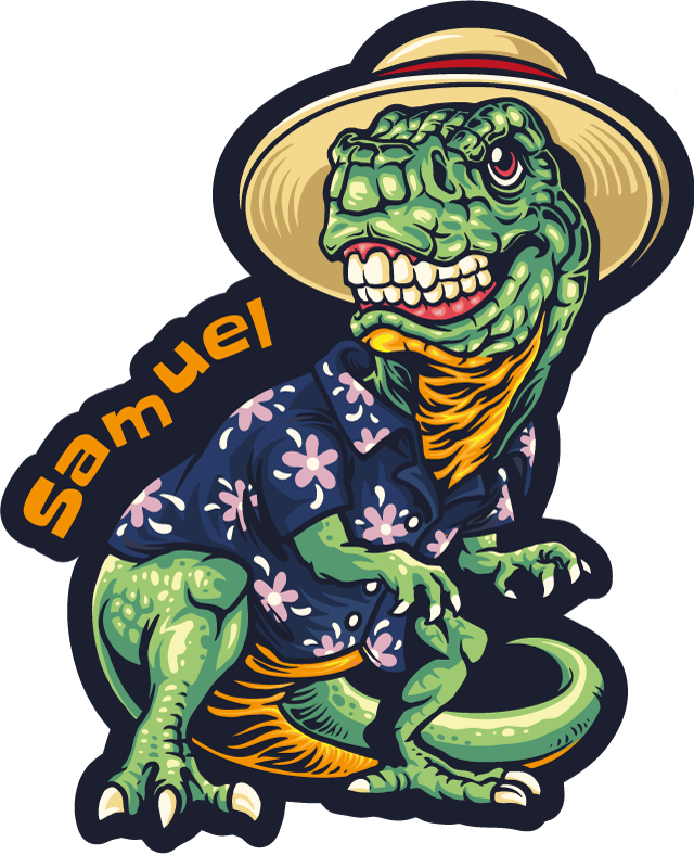 T rex dinoszaurusz a nyaraló hálószoba szőnyegen - TenStickers