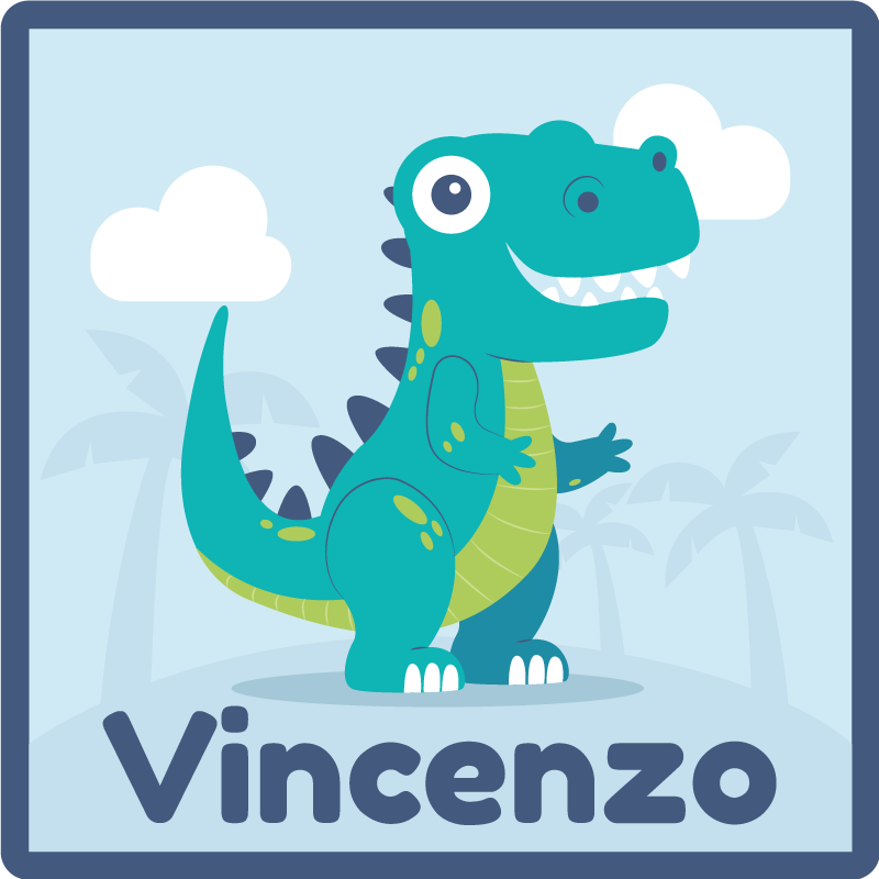 T rex dinoszaurusz személyre szabott szőnyeg - TenStickers