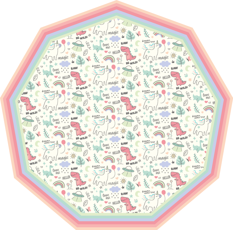 Játékos ábécé motívuma vinil szőnyeg gyerekek - TenStickers