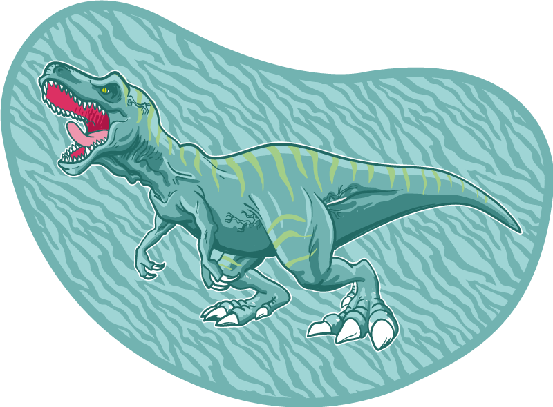 Csík tyrannosaurus rex dinoszaurusz állati szőnyeg - TenStickers