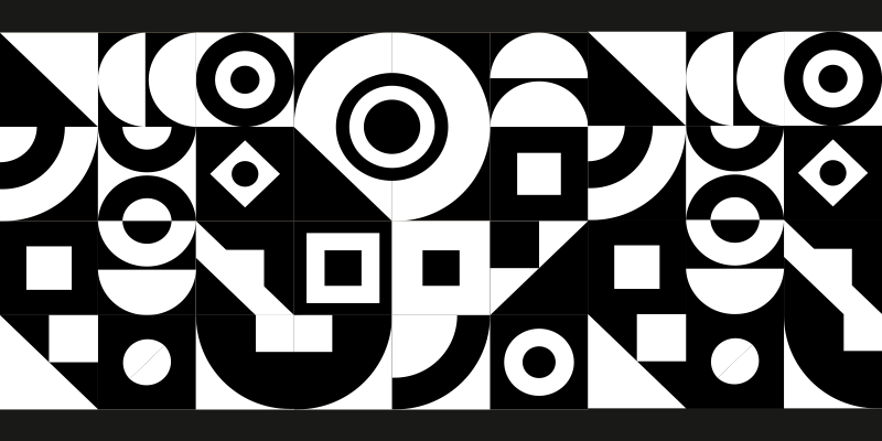 Geometriai fekete-fehér mintás futók - TenStickers