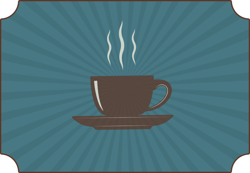 Eszpresszó kávéscsésze kék háttér modern szőnyeg - TenStickers