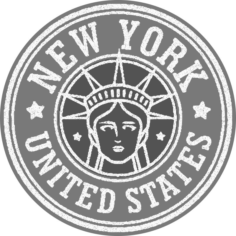 New york bélyegző vintage szőnyeg - TenStickers