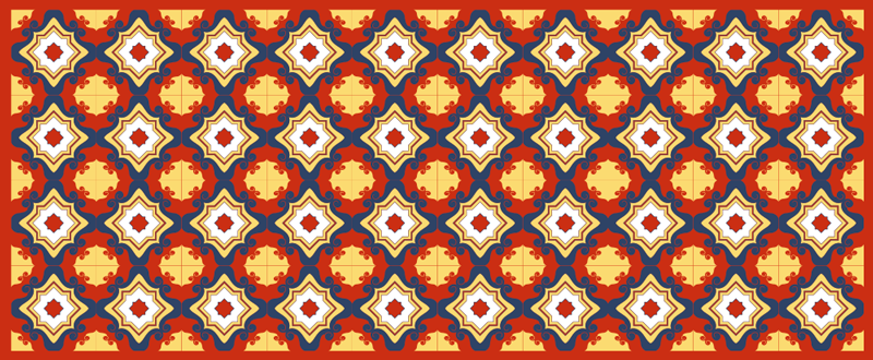 élénkpiros cserép vinilszőnyeg - TenStickers