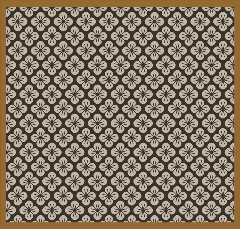 Geometrikus virágmintás vinil szőnyeg geometriai - TenStickers