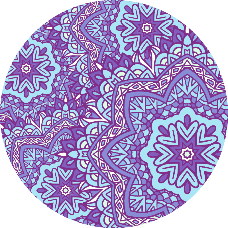 élénk lila motívum vinil szőnyeg mandala - TenStickers