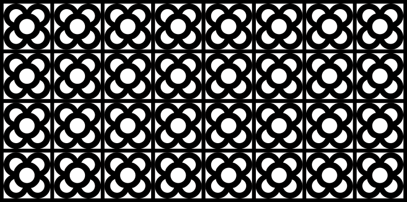 Kör alakú motívumok vinil szőnyeg geometriai - TenStickers