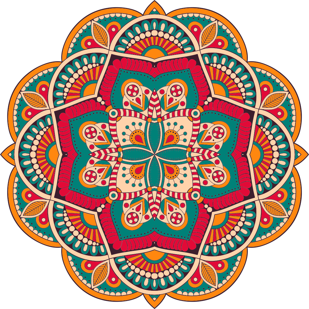 Marokkói mandala vinyl szőnyeg - TenStickers