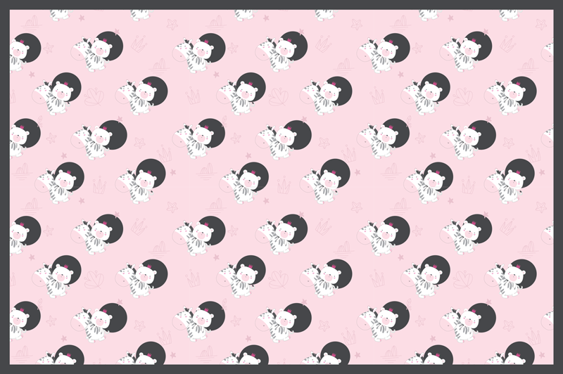 Játékos balerina grafika vinil szőnyeg gyerekek - TenStickers