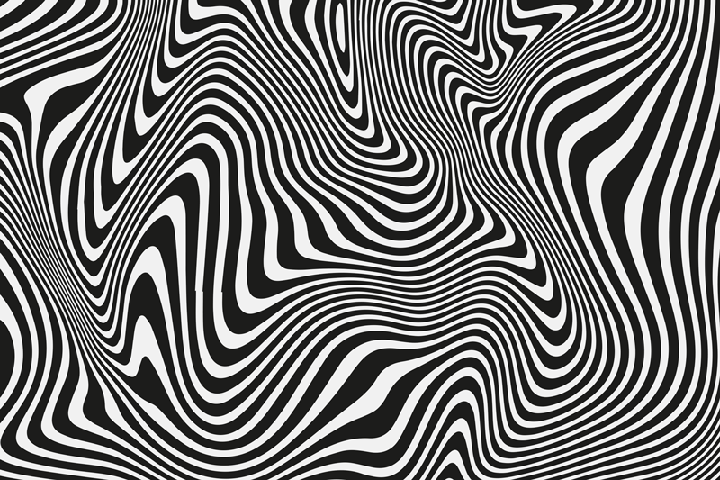 Optikai hullám minta vinil szőnyeg geometriai - TenStickers