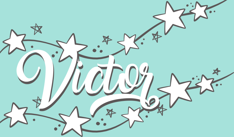 Testreszabható stardust Vinil szőnyeg nevekkel - TenStickers