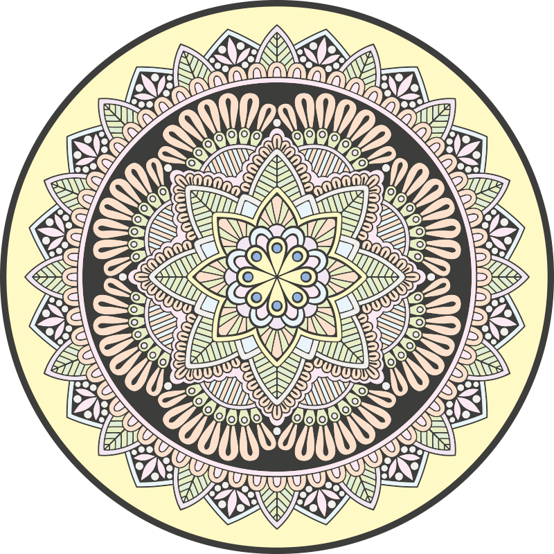 Tarka mandala mozaik padlólapok - TenStickers