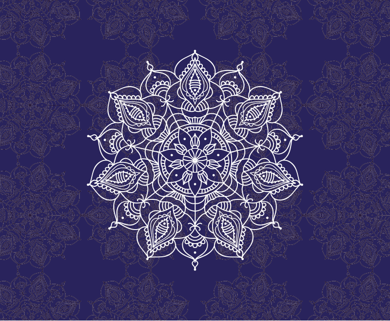 Mandala spirituális lótusz mandala vinyl szőnyeg - TenStickers