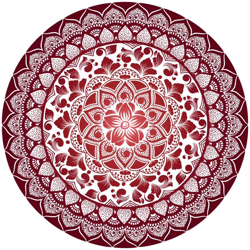 Kör alakú keleti csipke mandala vinyl szőnyeg - TenStickers