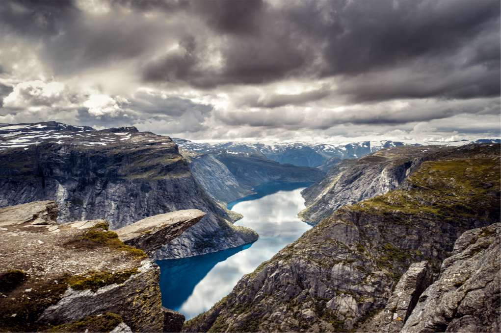 Trolltunga norvég természet vinyl szőnyeg - TenStickers
