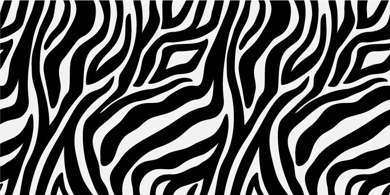 Zebra nyomtatott állat nyomtatott vinil szőnyeg - TenStickers