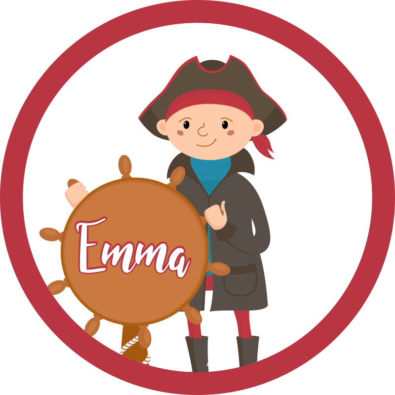 Személyre szabott női kalóz személyre szabott mat - TenStickers