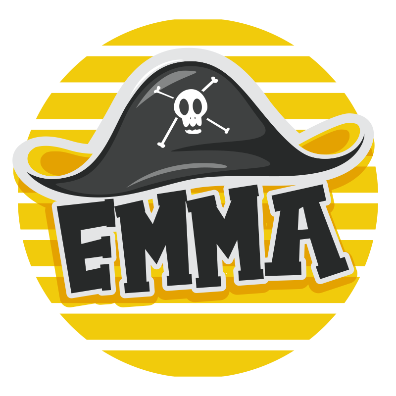 Kalóz témájú Vinil szőnyeg nevekkel - TenStickers