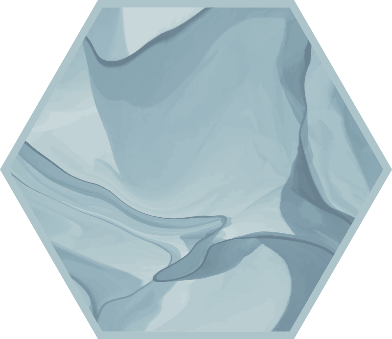 Kék márvány hatszög alakú modern szőnyeg - TenStickers