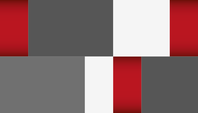 Vörös, fehér és szürke csempe geometriai szőnyegek - TenStickers