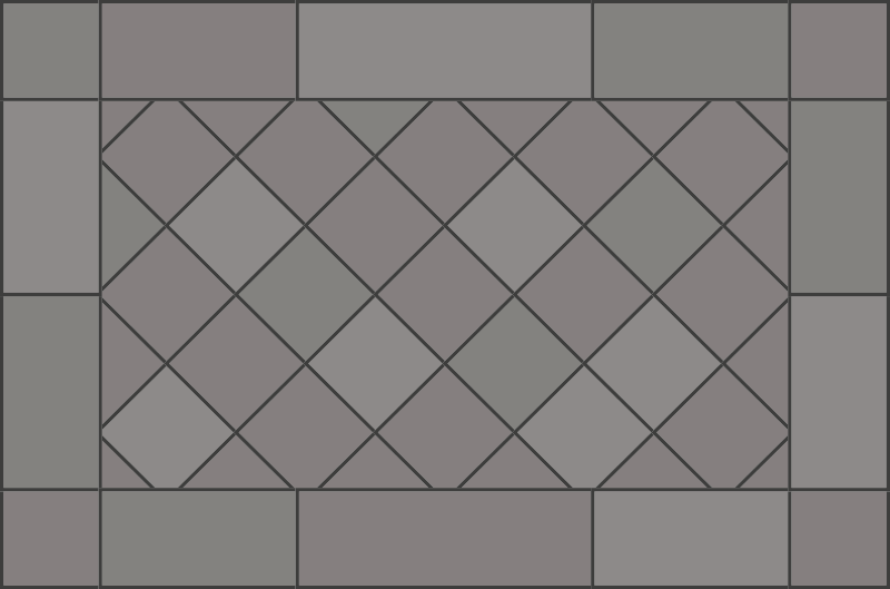 Csempézett geometria vinil szőnyeg csempe hatás - TenStickers