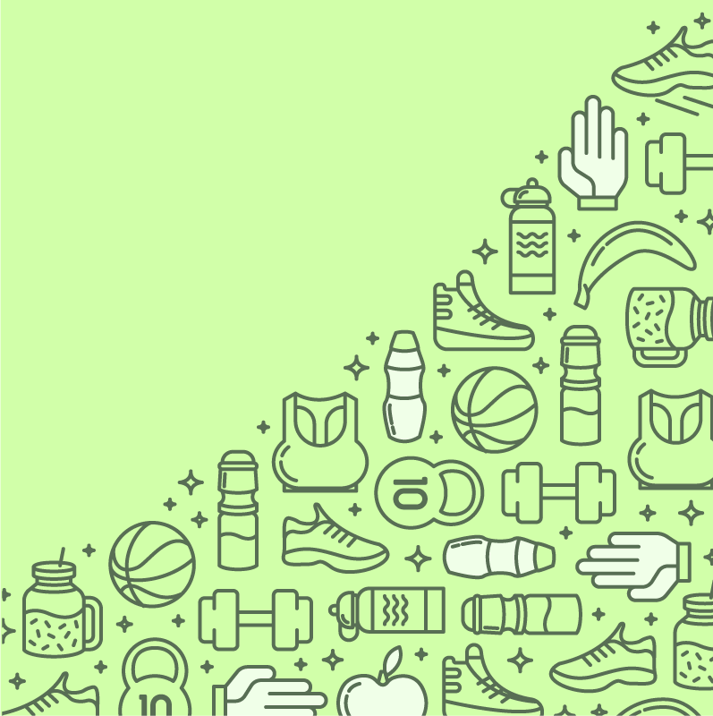 Fitnesz kellékek vinil szőnyeg mások - TenStickers