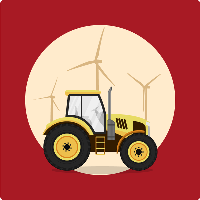 Traktoros játékkör vinil szőnyeg gyerekek - TenStickers