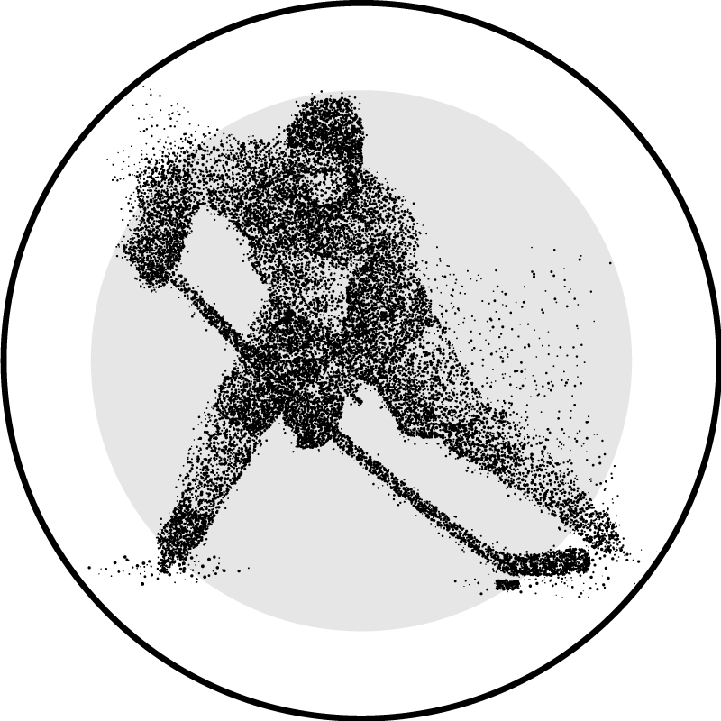 Rajzolt jégkorong tini vinyl szőnyeg - TenStickers