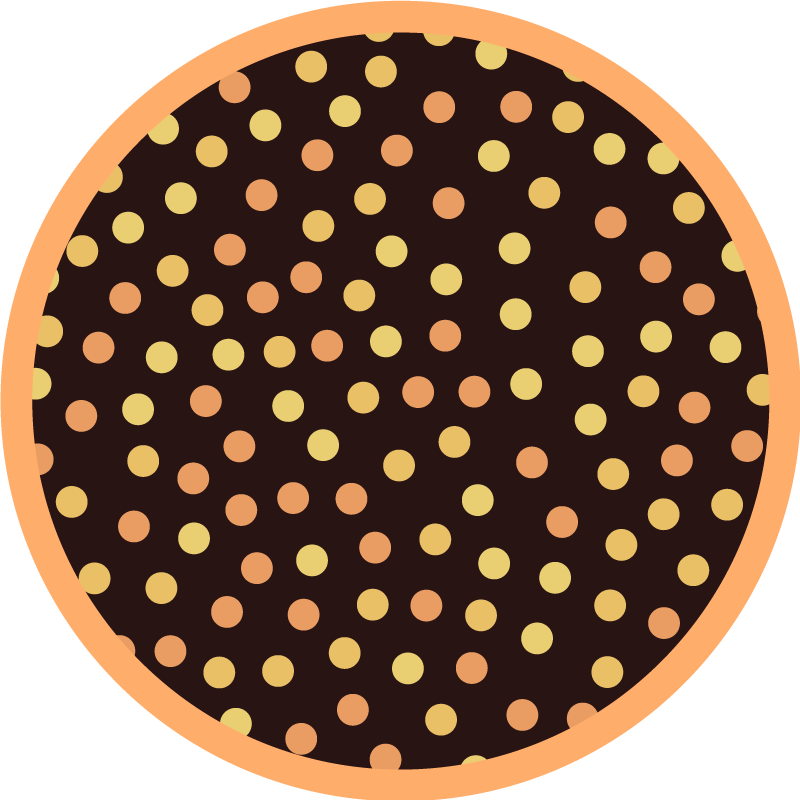 Sárga és fekete pöttyös geometriai szőnyegek - TenStickers