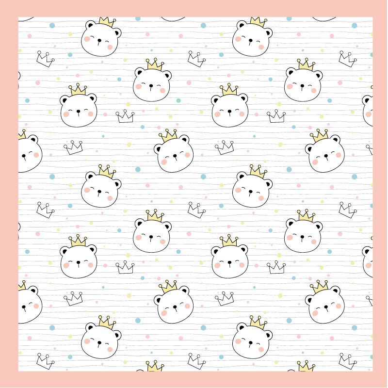 Koronás állatfigurák vinil szőnyeg mások - TenStickers