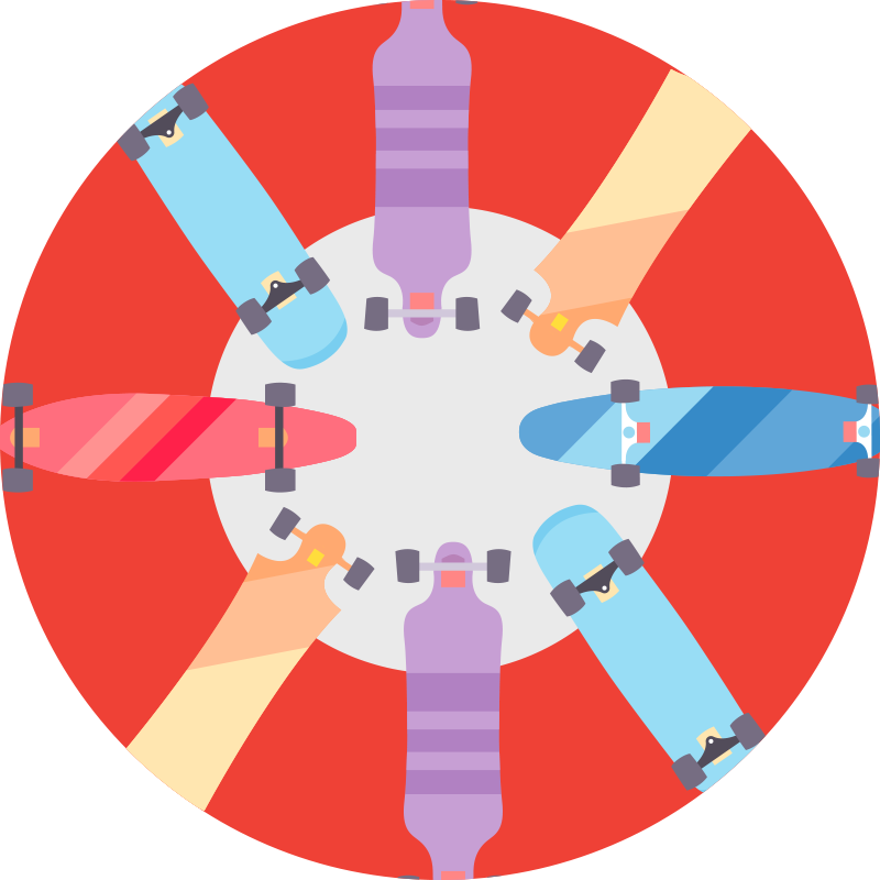 Típusú gördeszka tini vinyl szőnyeg - TenStickers