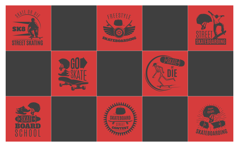 Gördeszka témájú vinil szőnyeg Játékok - TenStickers