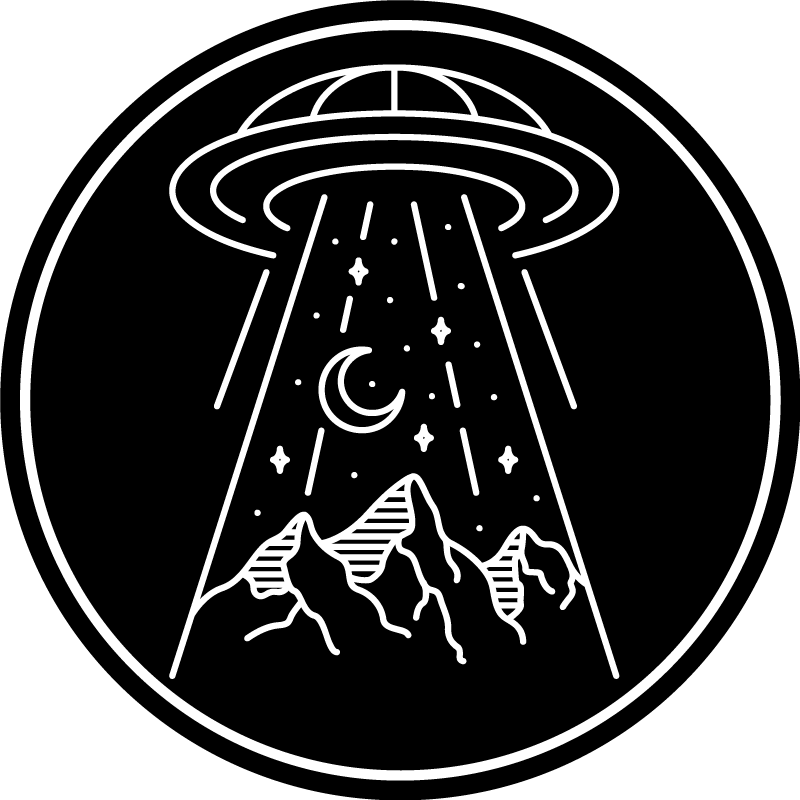Ufo rajz tini vinyl szőnyeg - TenStickers
