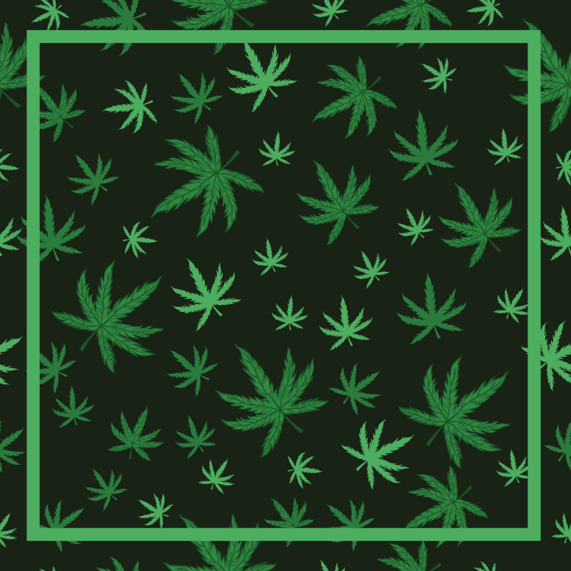 Kannabisz levél minta vinil szőnyeg állat - TenStickers