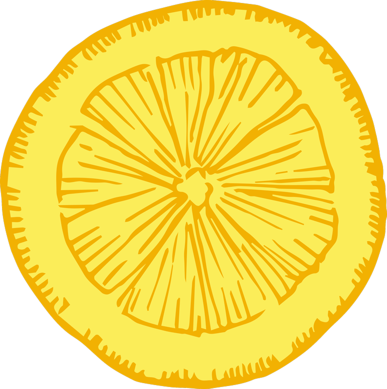 Narancs és citrom vázlat konyha padlólapok - TenStickers