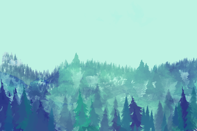 Buja zöld erdő vinil szőnyeg természet - TenStickers