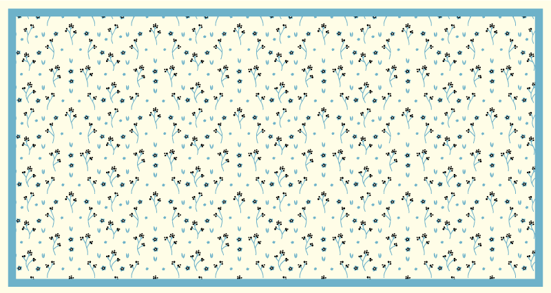 Virágos finom mintázatú nordic vinyl szőnyeg - TenStickers