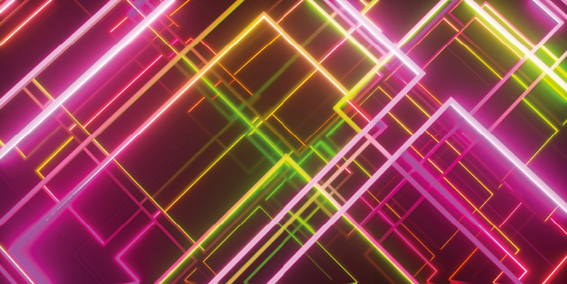 Neon vonalrajz vinil szőnyeg modern - TenStickers