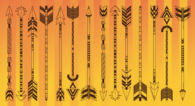 Törzsi nyíl minta vinil szőnyeg etnikai - TenStickers