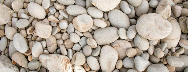 Fehér kis kövek konyhai vinil szőnyeg - TenStickers