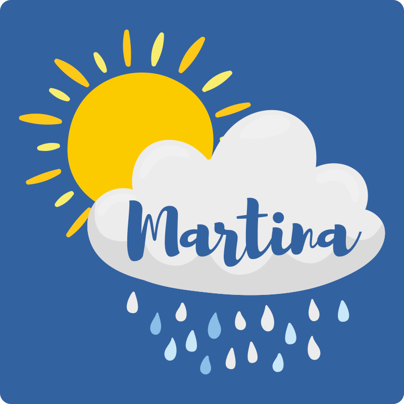 Esős felhő névvel vinil szőnyeg mások - TenStickers