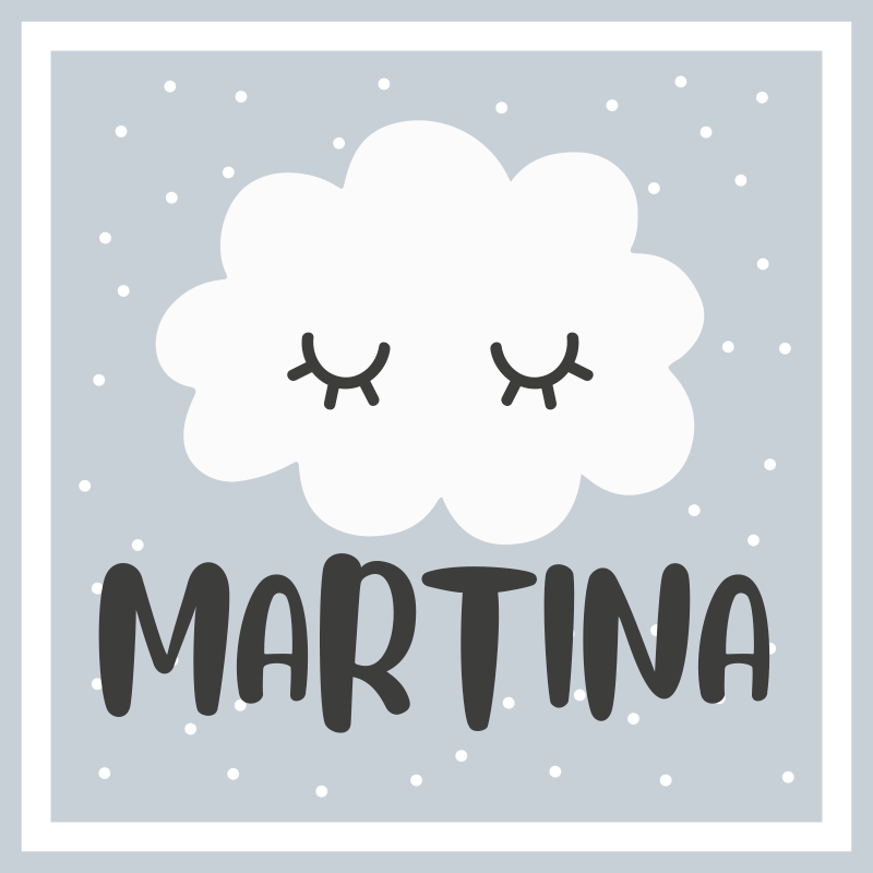 Foltos felhő névre szabott szőnyeggel - TenStickers