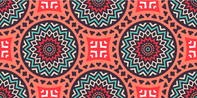 Mexikói folklór díszek konyhai vinil szőnyeg - TenStickers